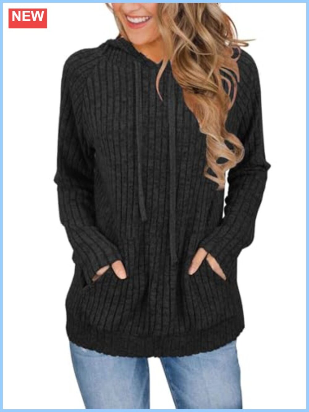 JomeDesign Women's Long Sleeve Hoodie Pullover Sweater Casual Loose Fit
